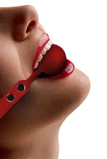 Ouch! Silikónový náhubok plný - červený