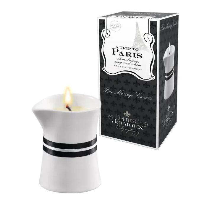 Mystim A trip to Paris - luxusná masážna sviečka - 120 g