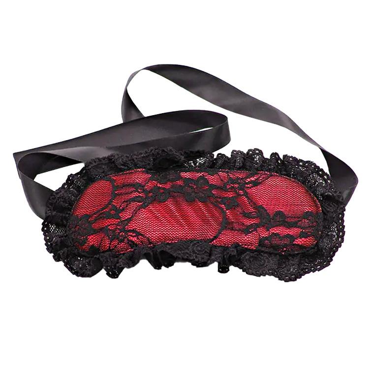 BASIC X čipkovaná maska na oči červená