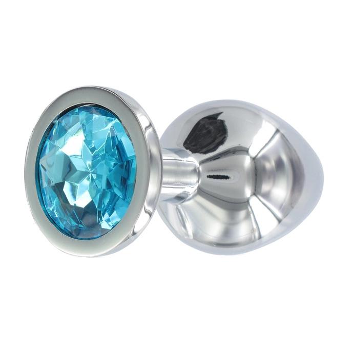 BASIC X Tommy kovový análny kolík s modrým kamienkom BASIC X Tommy kovový análny kolík s modrým kamienkom