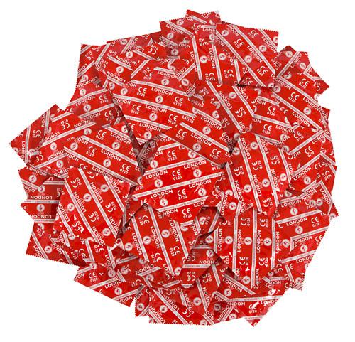 E-shop Durex kondómy London Rot - jahoda 100 ks