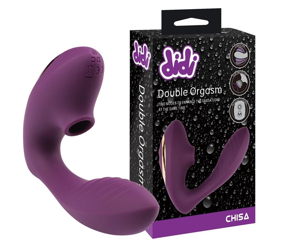 DIDI masturbátor pre ženy na bod G a klitoris 2v1 fialový