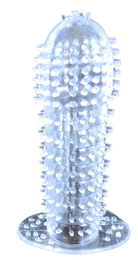 BASIC X Broon stimulačný návlek na penis transparentný