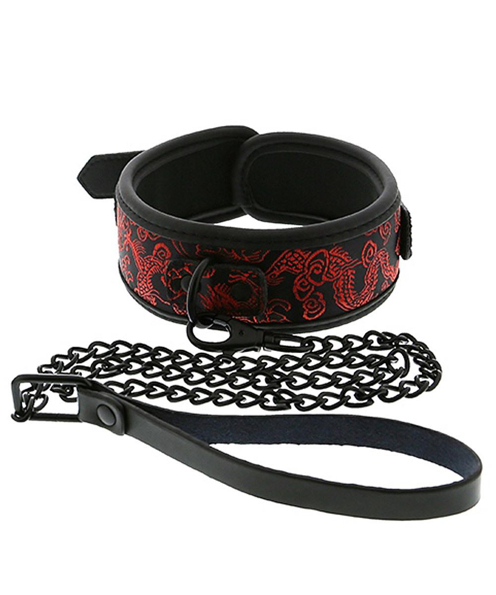 Blaze Deluxe obojok s vodítkom neoprenové červeno-čierne