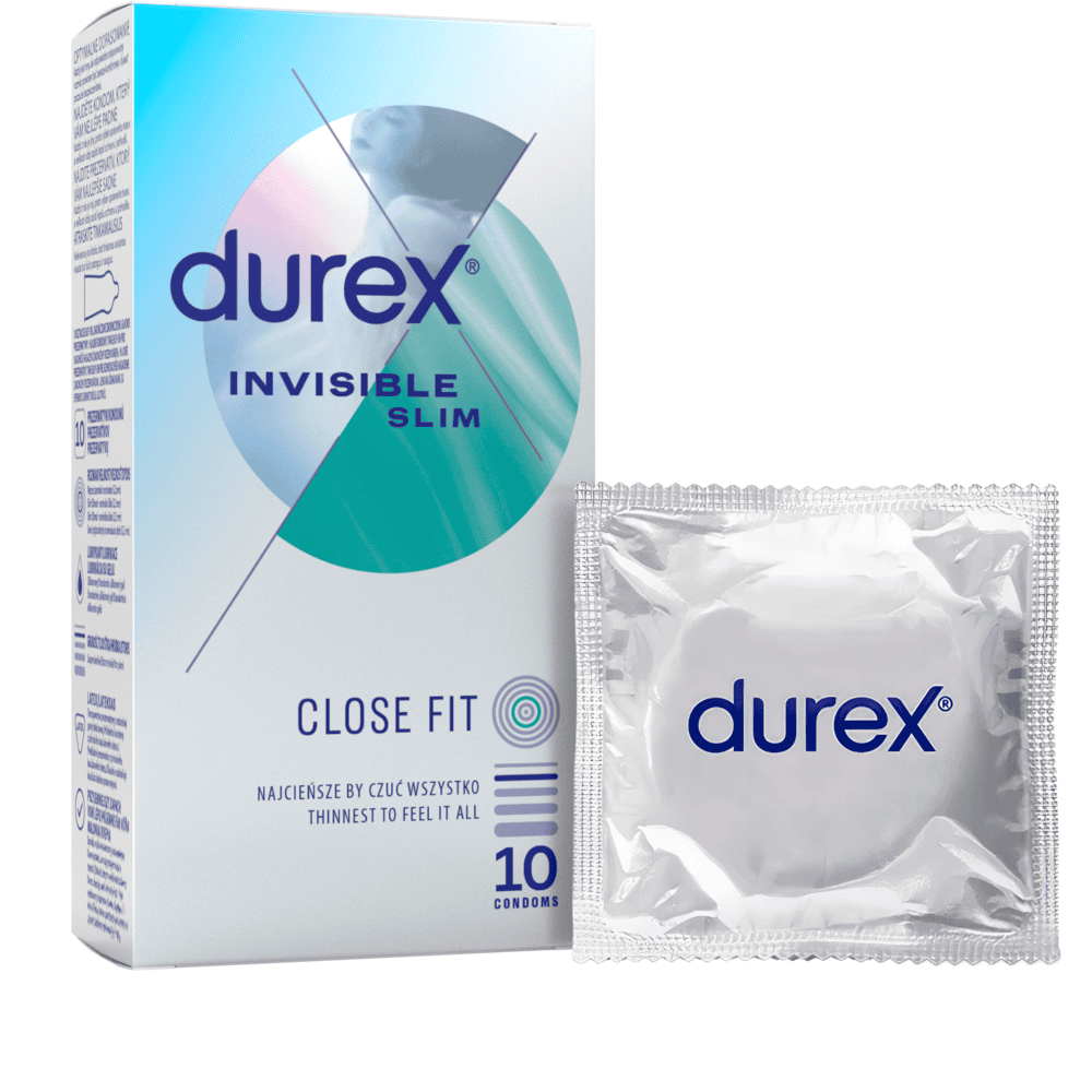 DUREX kondómy Invisible Close Fit 10 ks