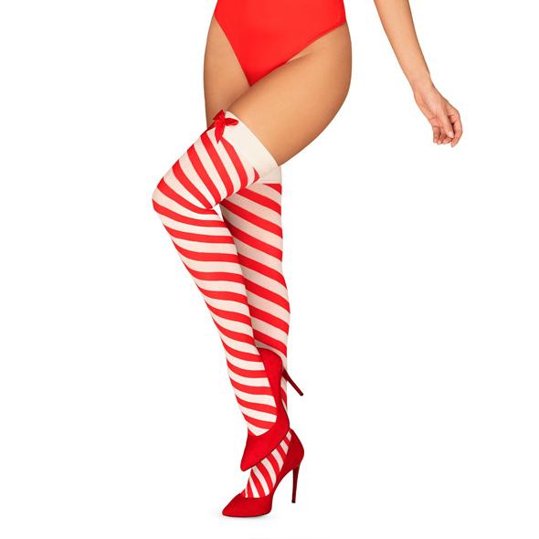 Vánoční punčochy Kissmas stockings - Obsessive červená