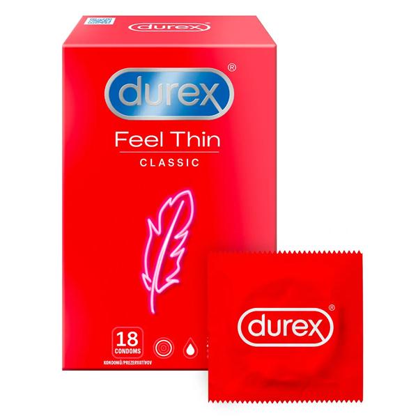 E-shop Durex Feel Thin Classic kondómy 18 ks