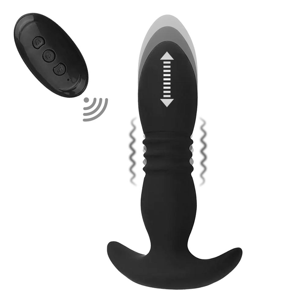BASIC X Rafael vibračný análny kolík na diaľkové ovládanie čierny