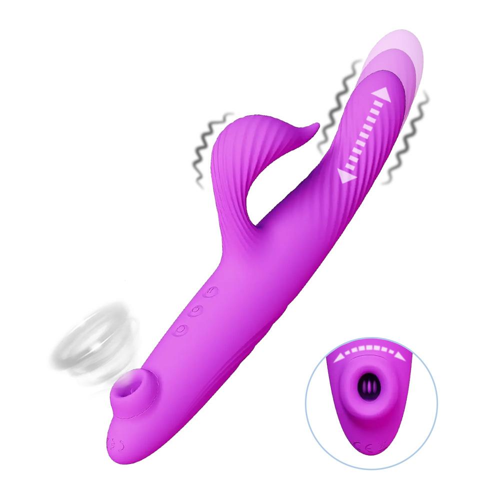 BASIC X Hector pulzátor a vibrátor 3v1 fialový