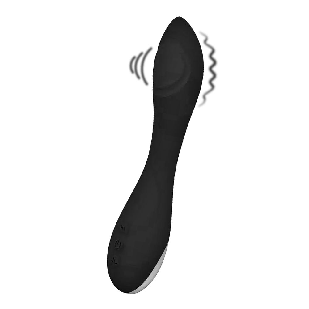 Romant Pat vibrátor na bod-G s pulzáciou čierny