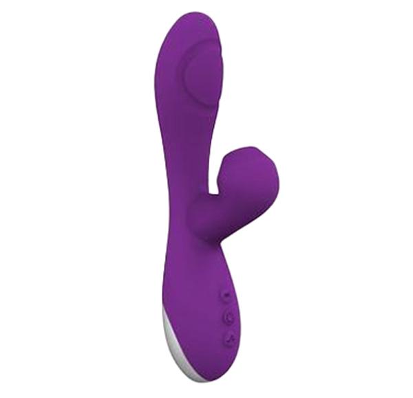 Romant Flap vibrátor rabbit s poklepom a tlakovým stimulátorom na klitoris fialový