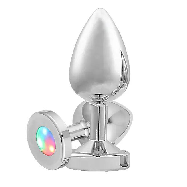 BASIC X Crazy Fredy kovový análny kolík s LED svetlami BASIC X Crazy Fredy kovový análny kolík s LED svetlami