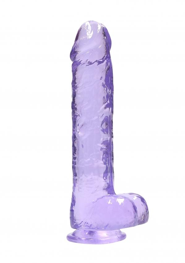Realrock gélové dildo s prísavkou 28 cm fialové