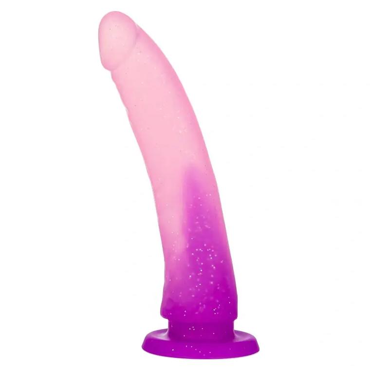 BOOM silikónové dildo zdobené jemnými glitrami
