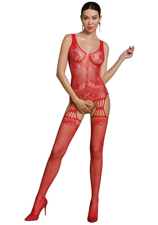 Passion ECO catsuit BS009 červený