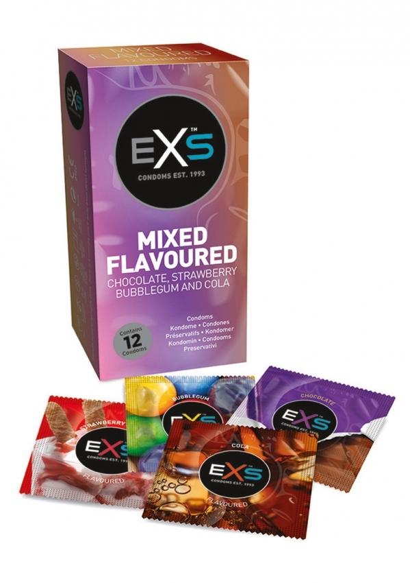 EXS Mixed Flavored Kondómy 12 ks