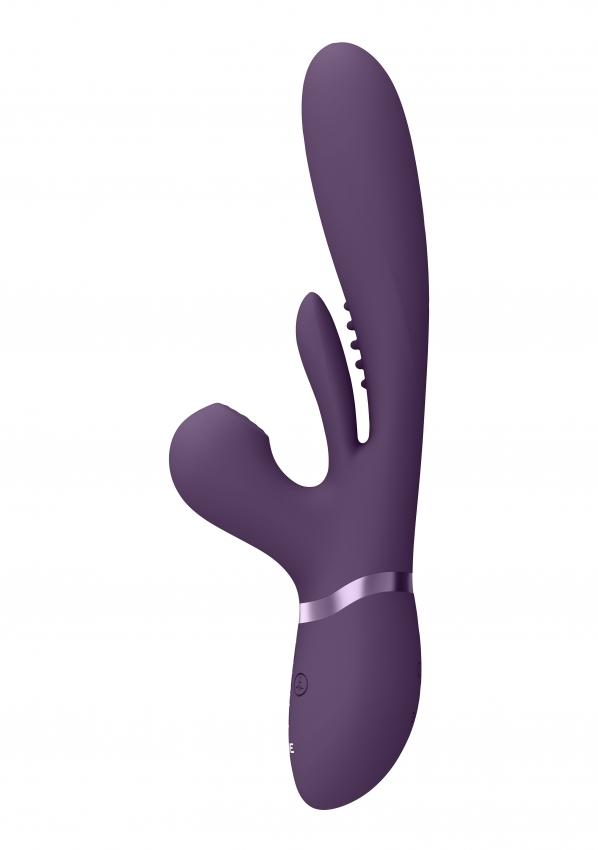 VIVE Kura G-Spot Vibrátor so stimuláciou klitorisu - fialový