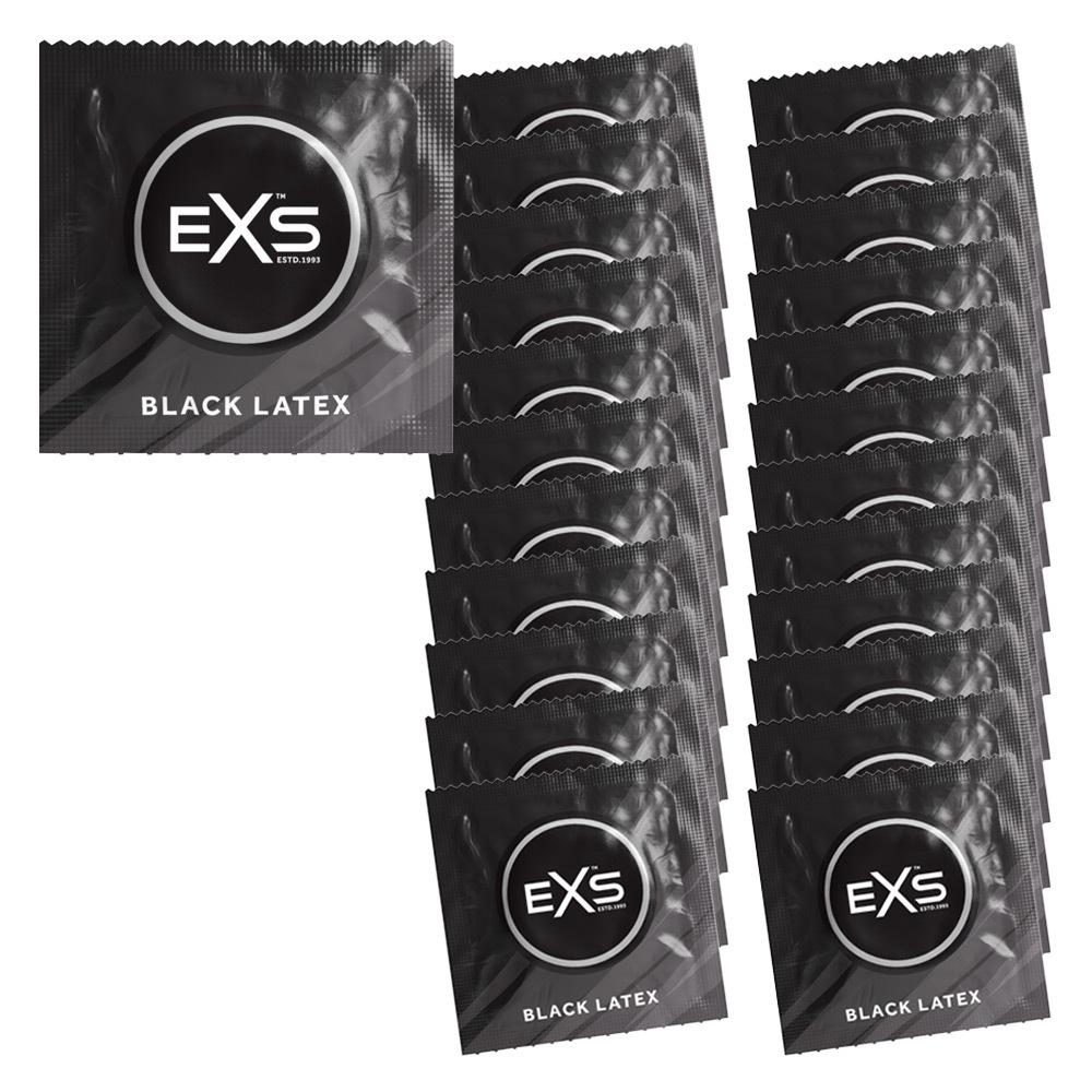 EXS Sada kondómov Black Latex 24 ks