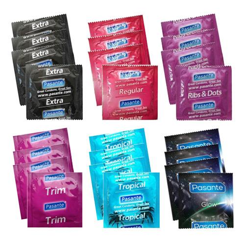 Pasante kondómy Testovacia sada č.3 - 24 ks