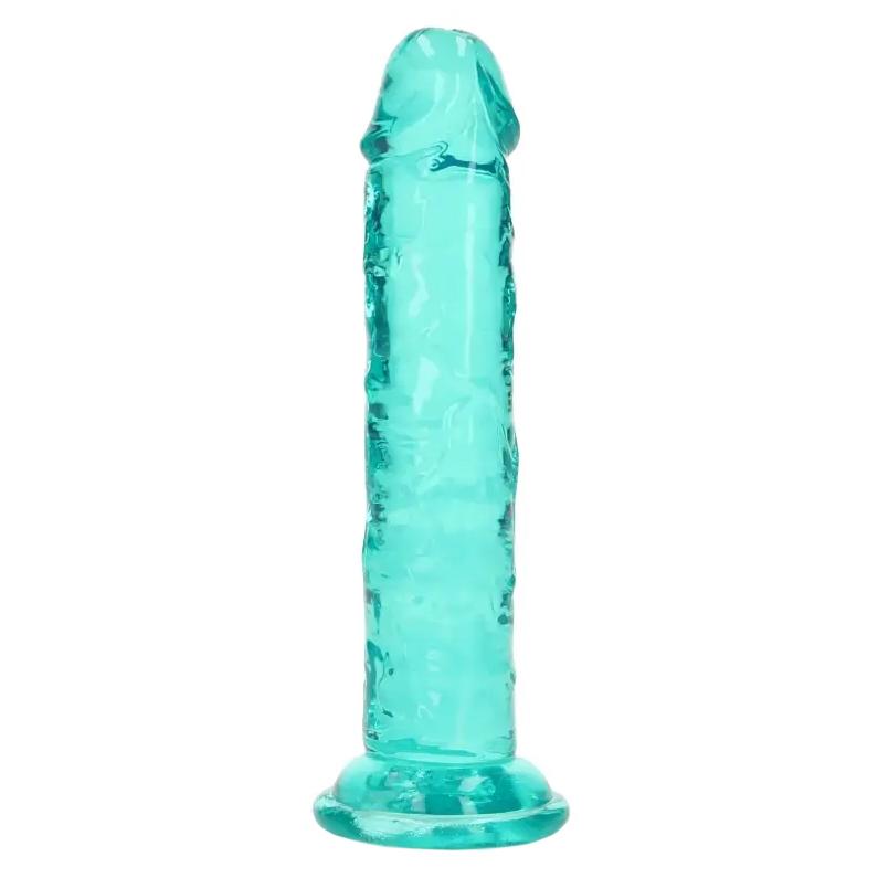 Realrock Realistické dildo s prísavkou 15,5 cm - tyrkysové