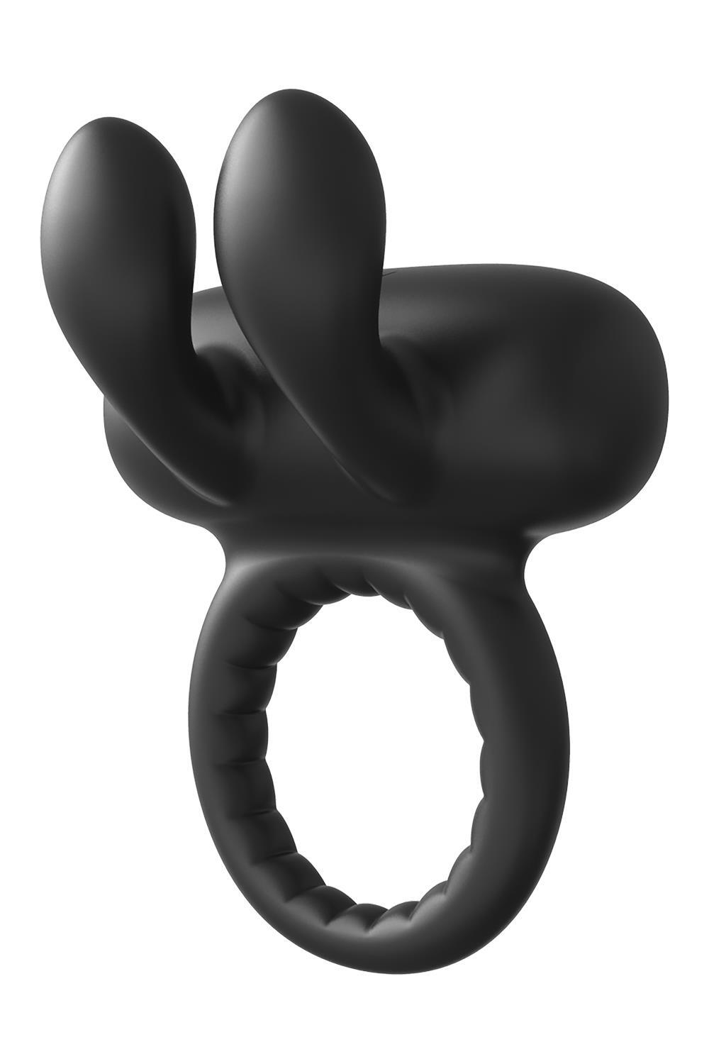 RAMROD Vibračný erekčný krúžok rabbit - čierny