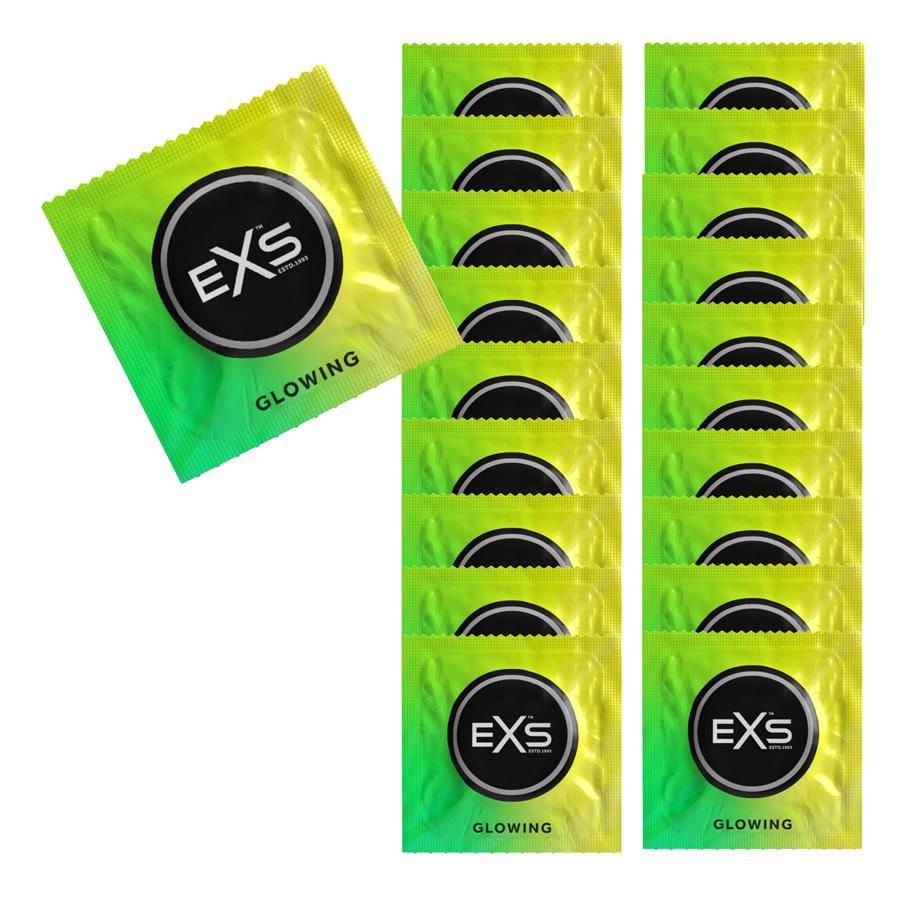 EXS Glow kondómy 20 ks