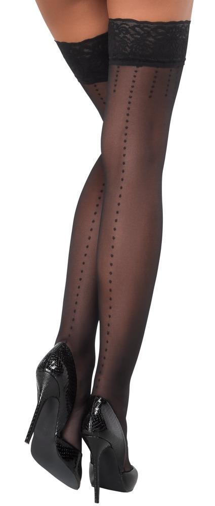 Cottelli Hold-up Stockings with Polka Dots 2520737 Black