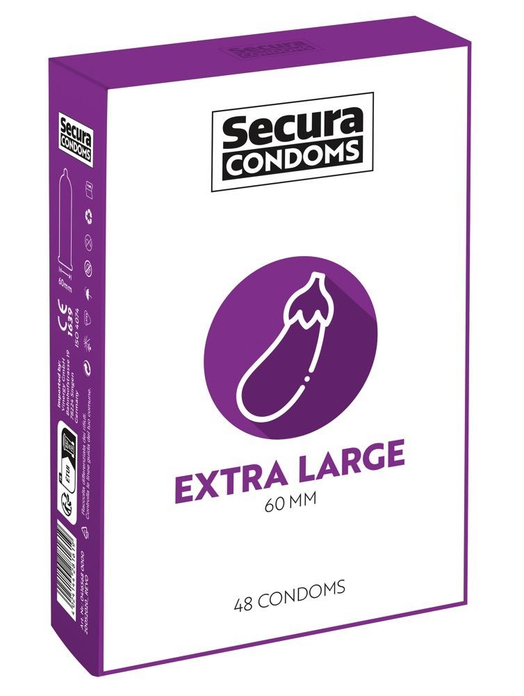 Secura Eggplant extra large condom 60mm 48 pcs