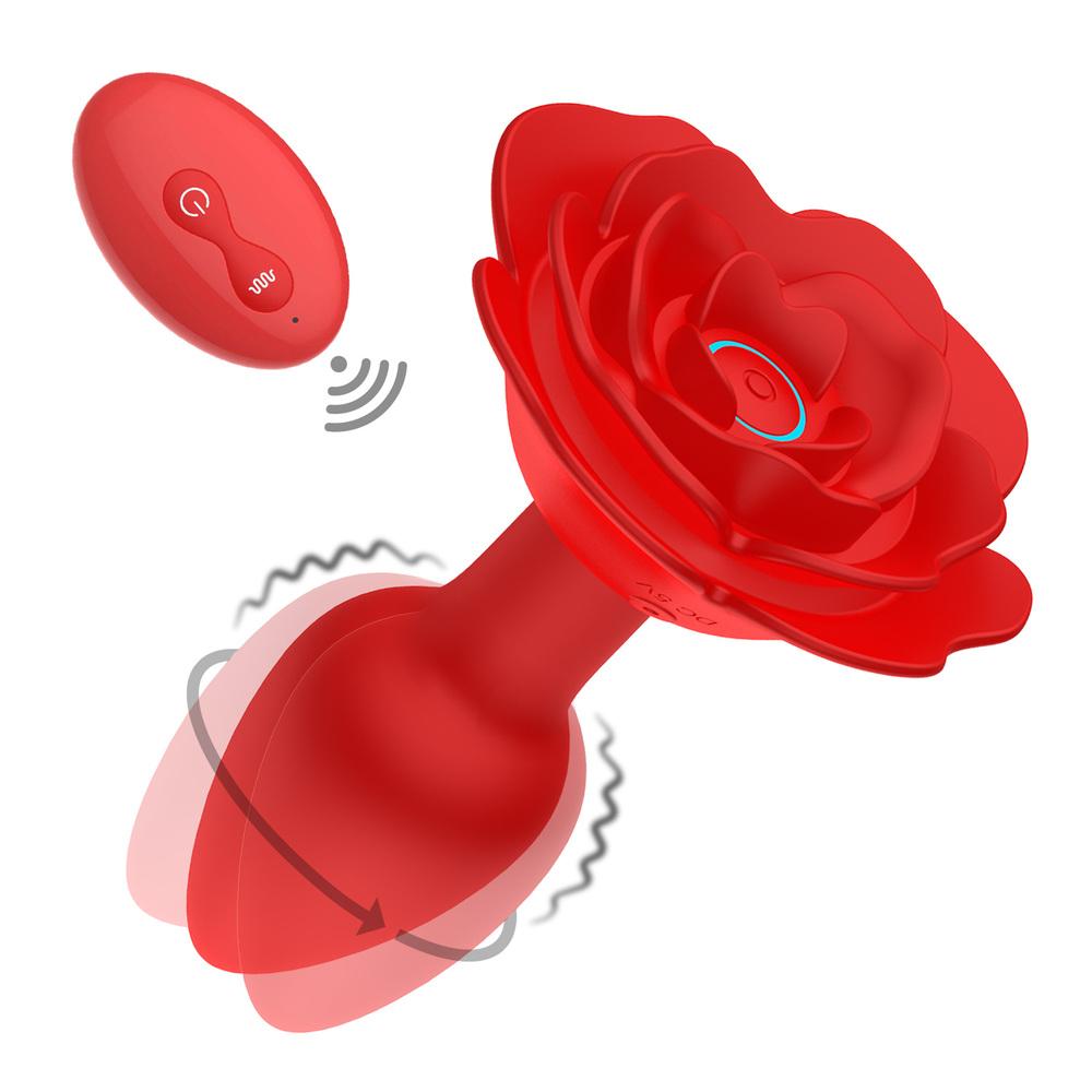 BASIC X rotačný a vibračný análny kolík červený BASIC X rotačný a vibračný análny kolík červený