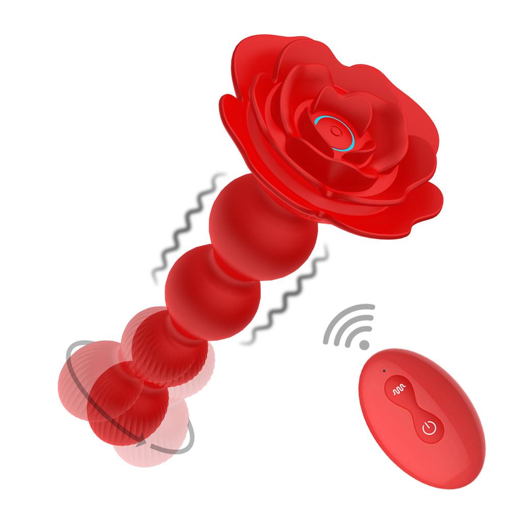 BASIC X vibračné análne korále červené BASIC X vibračné análne korále červené