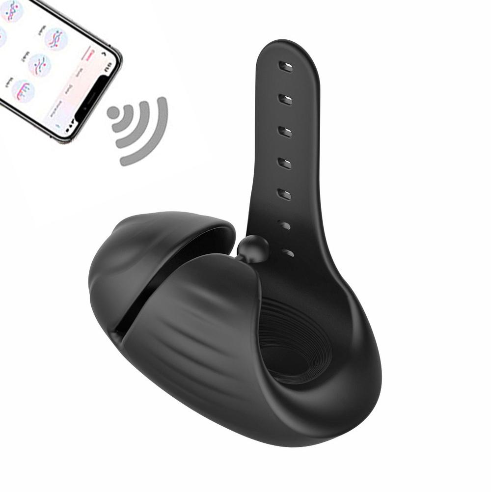 BASIC X Bobby 2 APP vibračný masturbátor s nastaviteľným priemerom čierny