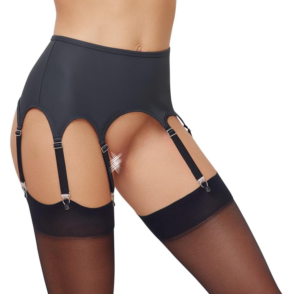 Cottelli Elegant Matte Look Suspender Belt with 8 Straps 2340356 Black