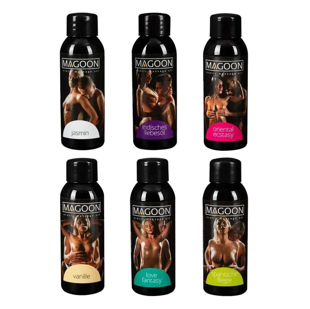 MAGOON Testovacia sada masážnych olejov 6 x 50 ml