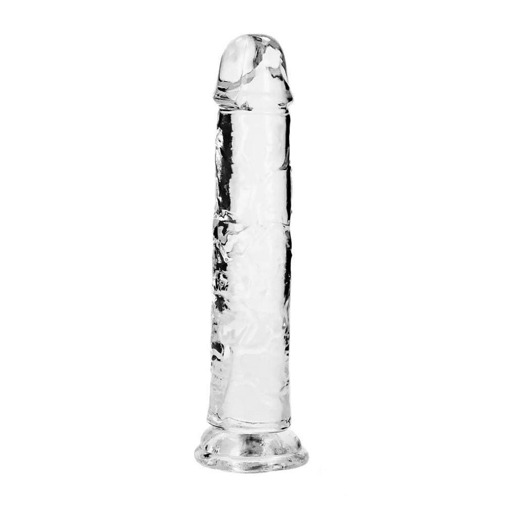 Realrock Realistické dildo s prísavkou 22 cm - transparentné