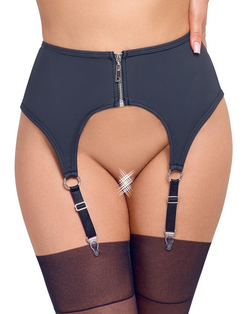 Cottelli Lingerie Podvazkový pás se zipem - černý