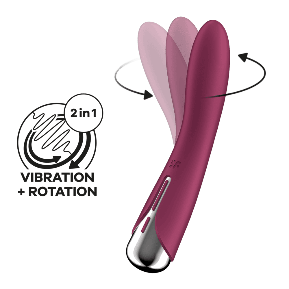 Satisfyer Spinning Vibe 1 vibrátor - vínový