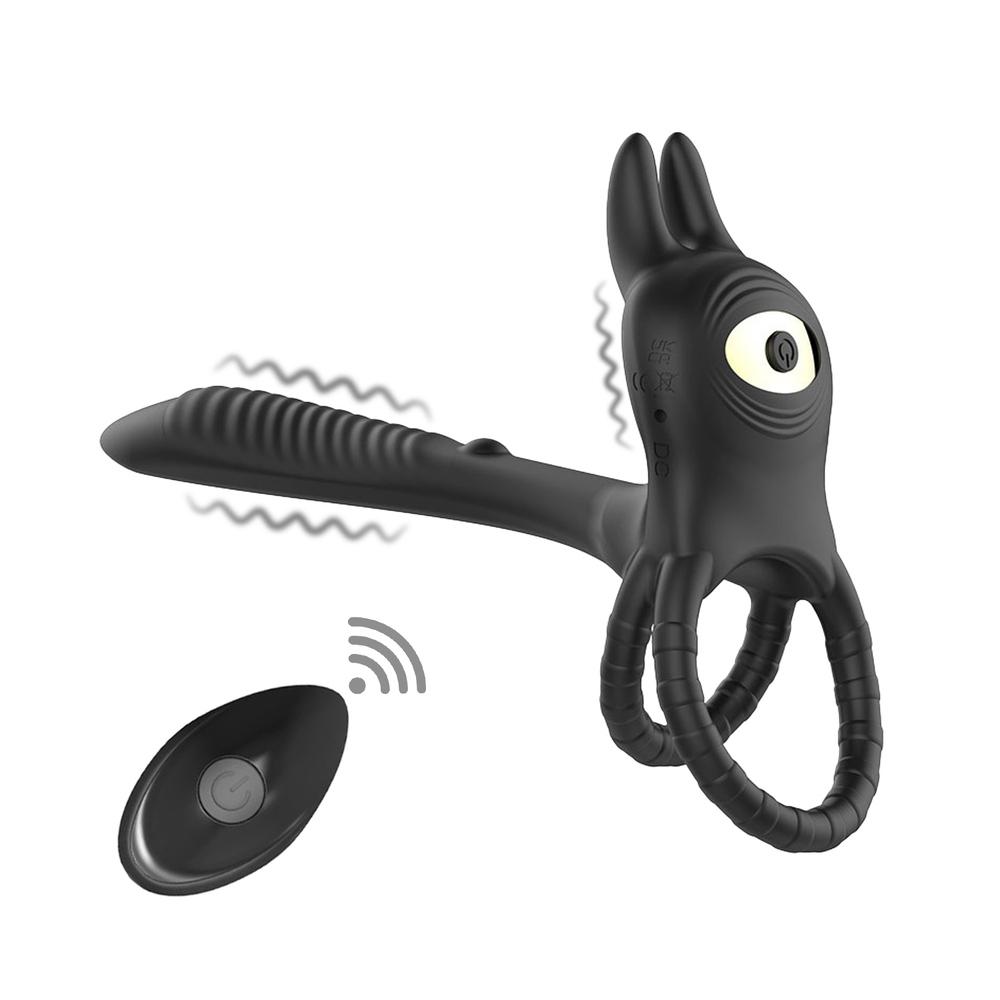 BASIC X Coby párový vibrátor rozširujúci penis čierny