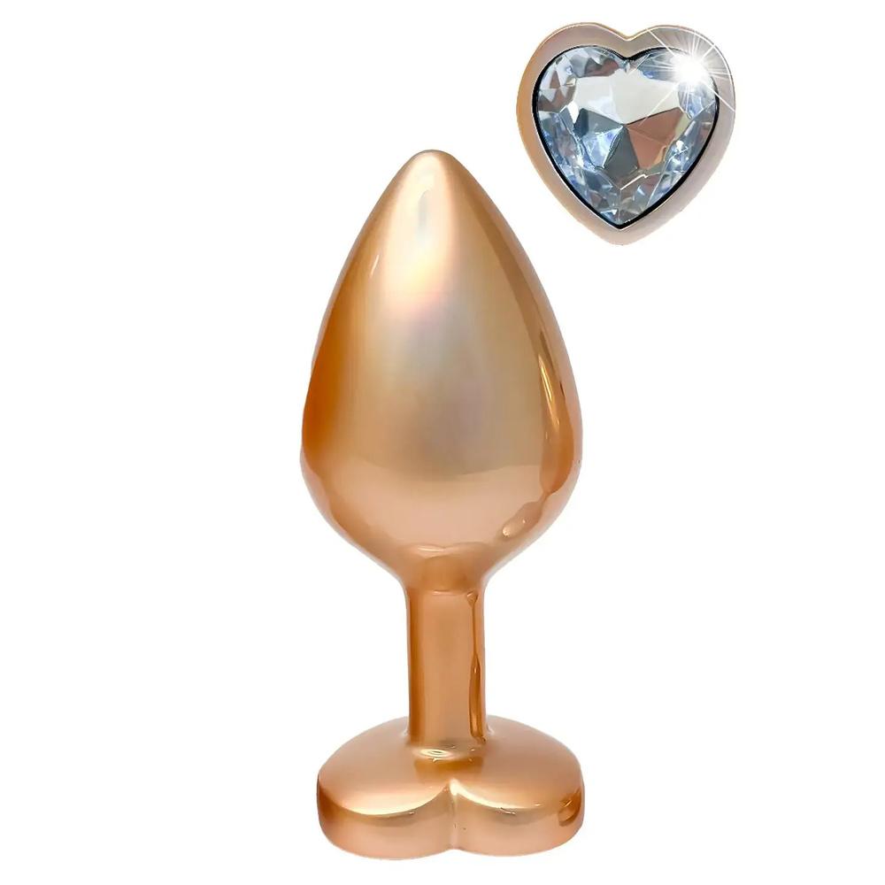 Dream Toys Gleaming Love Plug Matte Gold Medium