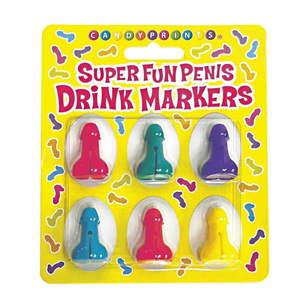 Super Fun Penis Cocktail Markers 6 ks