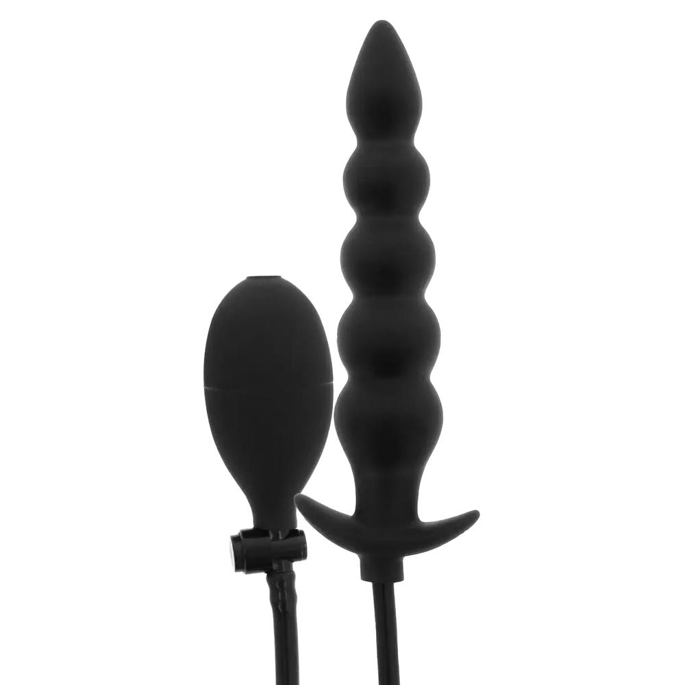 Hidden Desire Inflatable Ribbed Plug Advance Black