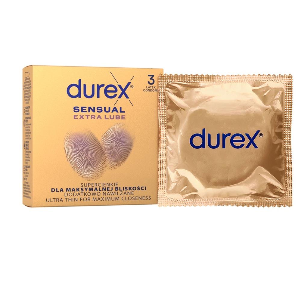 DUREX kondómy Sensual Extra Lube 3 ks