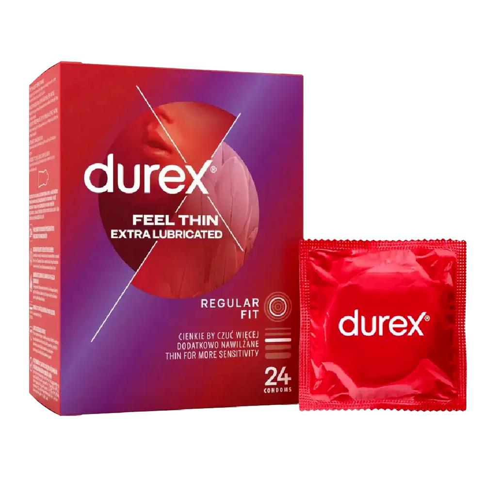 Durex kondómy Feel Thin Extra Lubricated 24 ks