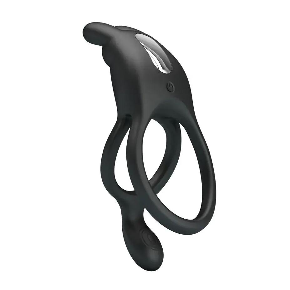 Pretty Love Seth Double vibračný krúžok - čierny Pretty Love Seth Double vibračný krúžok - čierny