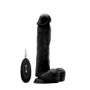 Realistické vibrátory - S-Line RealRock Vibračný penis 23, 5 cm - čierny