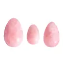 Kegelove guľôčky a vaginálny činky - Yoni vajíčka sada 3 ks - ruženín