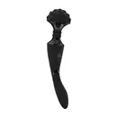 Luxusné vibrátory - VIVE Shiatsu čierna - dvojmotorová dobíjacia hlavica 2v1