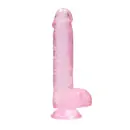 Dildá s prísavkou - Realrock gélové dildo s prísavkou 15 cm ružové