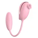 Tlakové stimulátory na klitoris - BASIC X Leiothrix vibračné vajíčko a stimulátor na klitoris ružový