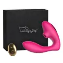 Tlakové stimulátory na klitoris - Tracy´s Dog Pro 2 vibrátor na bod G a klitoris s diaľkovým ovládaním - ružový