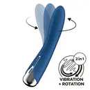 Rotačné a rabbit vibrátory - Satisfyer Spinning Vibe 1 vibrátor - modrý